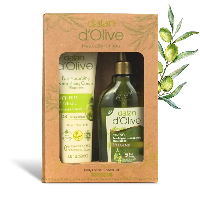 Dalan d´Olive Geschenkset Bodycreme 250ml + Flüssigseife 300ml