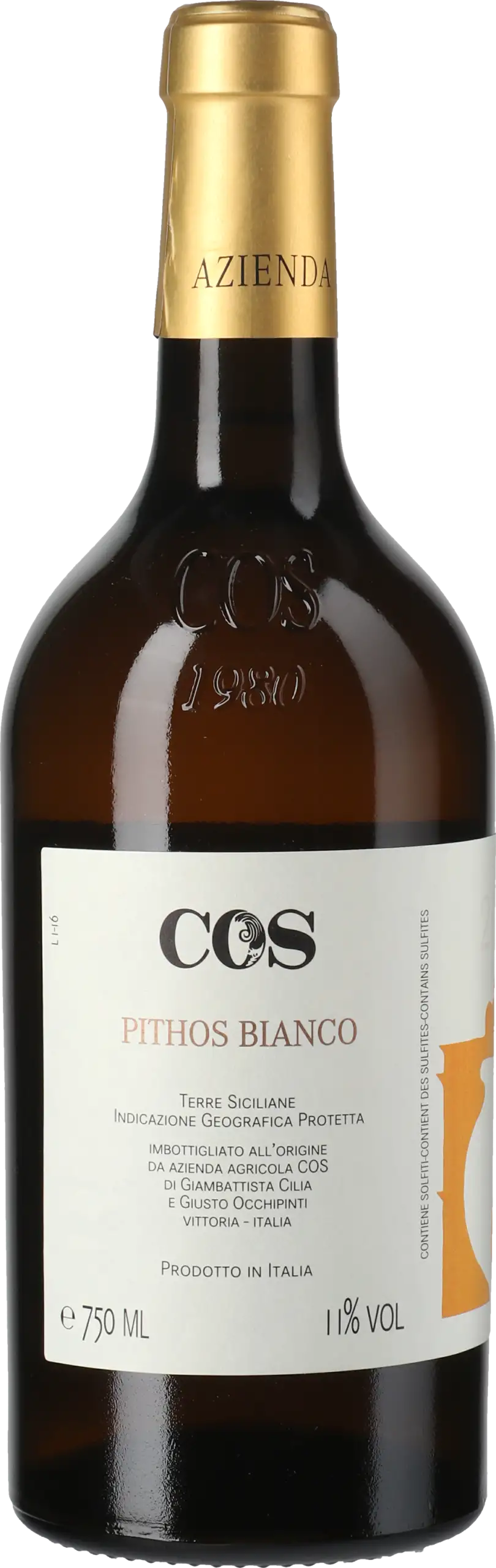 COS - Azienda Agricola: Pithos bianco Anfora Single Vineyard (Orange Wine) 2023