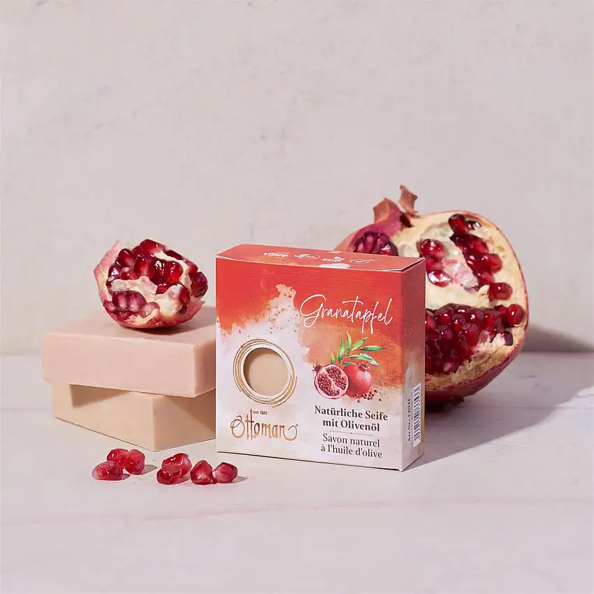 Natürliche Olivenölseife Granatapfel 110g