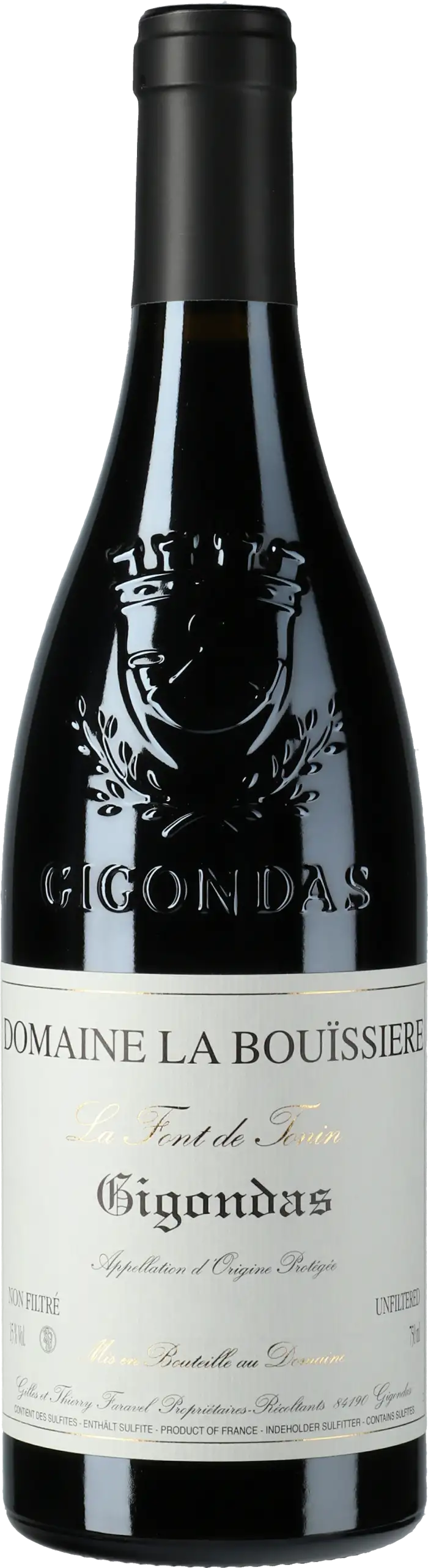 Domaine La Bouissiere: Gigondas Cuvee Prestige La Font de Tonin 2023