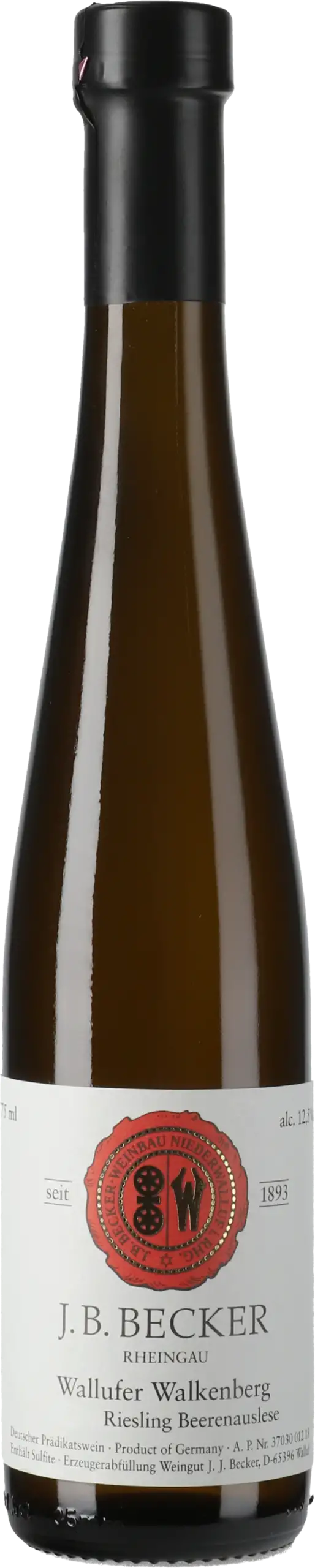 J. B. Becker: Riesling Wallufer Walkenberg Beerenauslese 2017 0,375 l