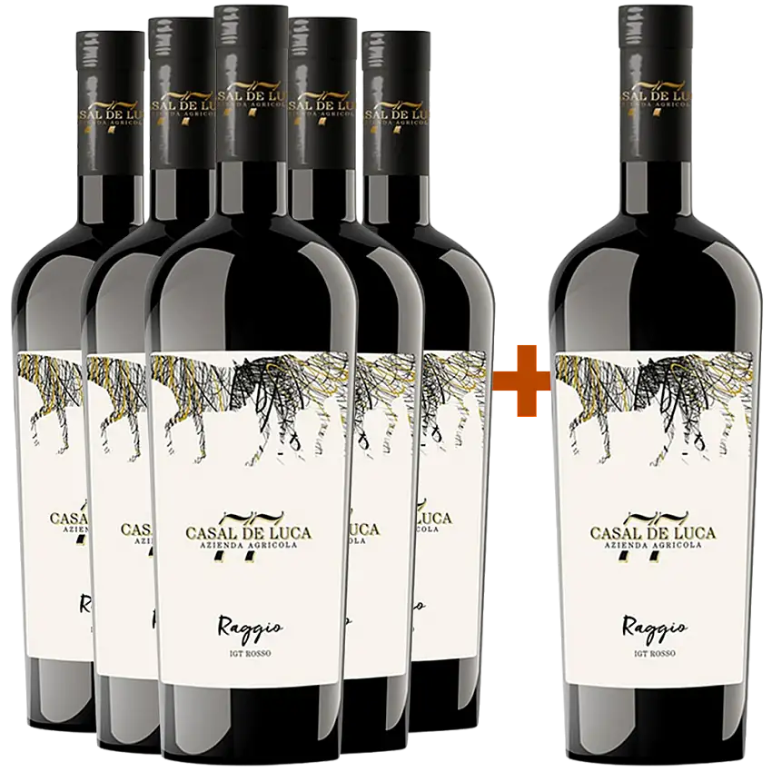 5+1 Paket Raggio Rosso Lazio IGP Bio - Azienda Agricola Casal De Luca