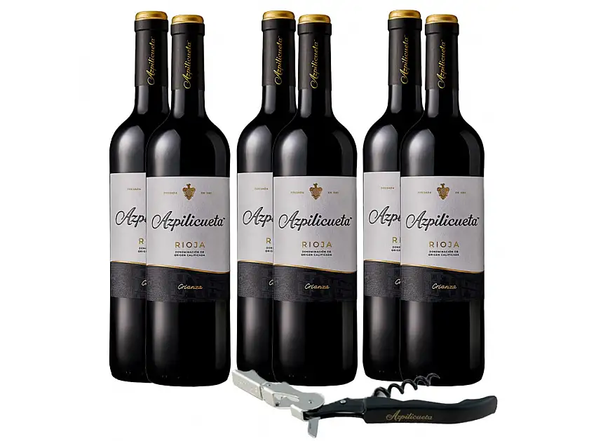 6 Azpilicueta Crianza + 1 Sacacorchos de Regalo