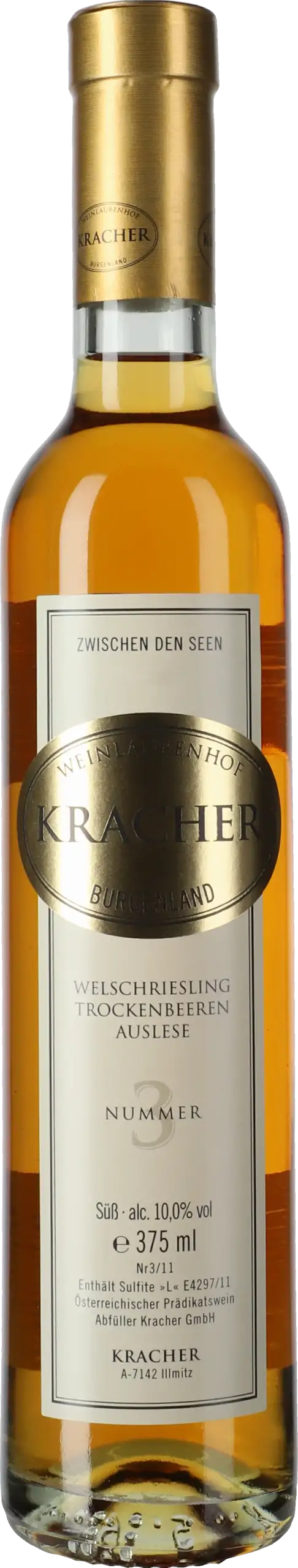 Kracher - Weinlaubenhof: Welschriesling Trockenbeerenauslese No. 3 Zwischen den Seen 2009 0,375 l