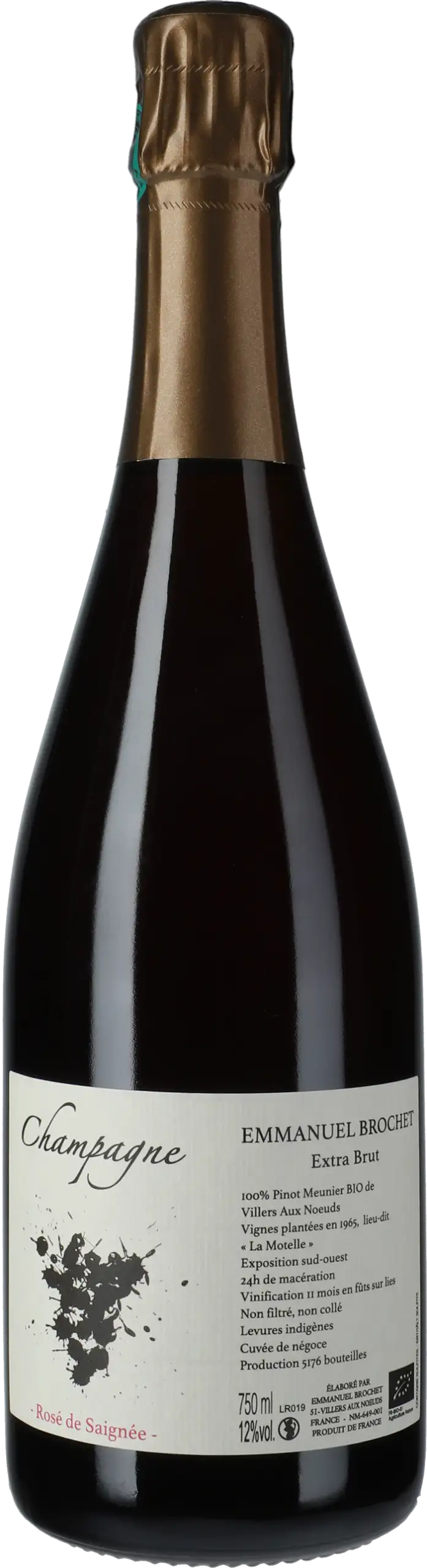 Emmanuel Brochet: Champagne Rosé de Saignée LR19 Premier Cru Extra Brut (Basis) 2019