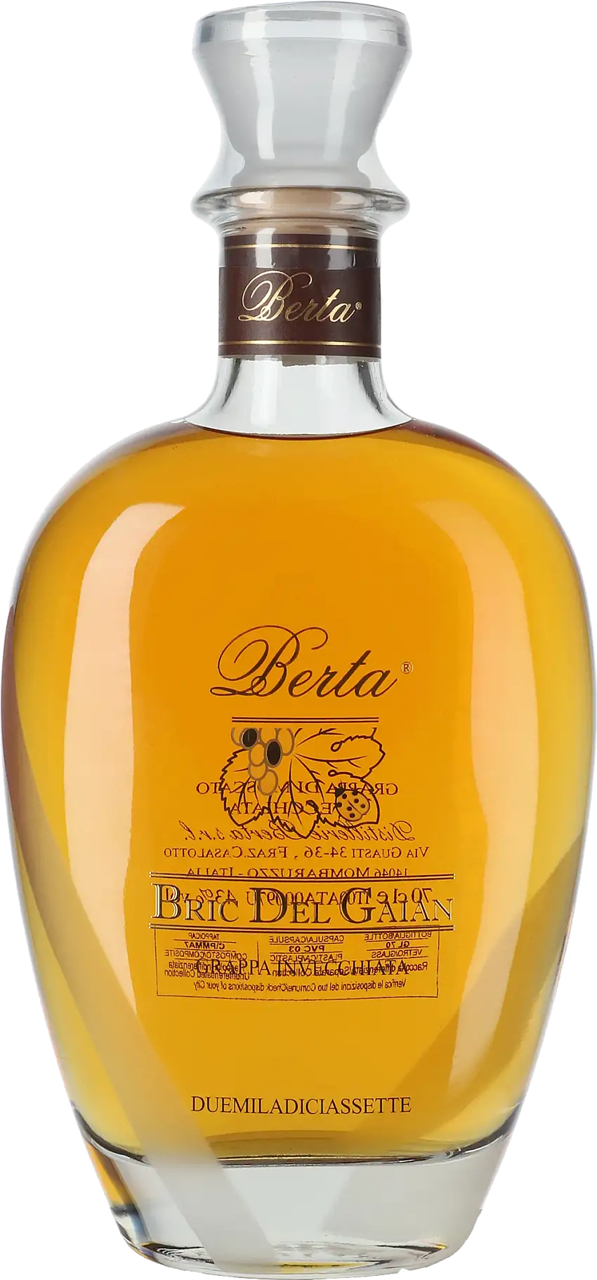 Berta: Grappa Bric del Gaian 2017