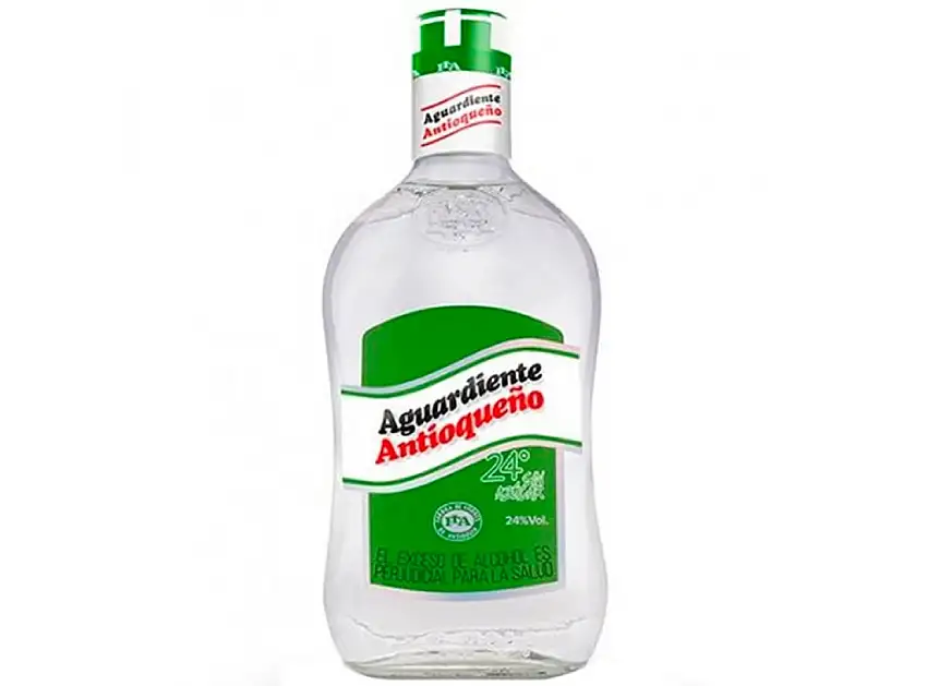 Aguardiente antioqueño sin Azúcar 24º Etiqueta Verde