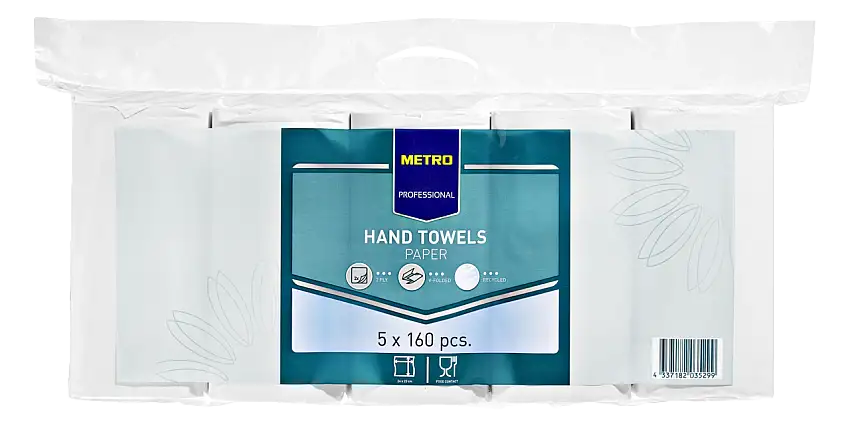 METRO Professional Falthandtuch Grau 2 lagig