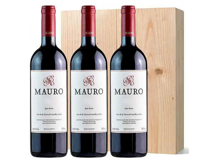 Estuche Madera 3 Mauro Crianza 2023