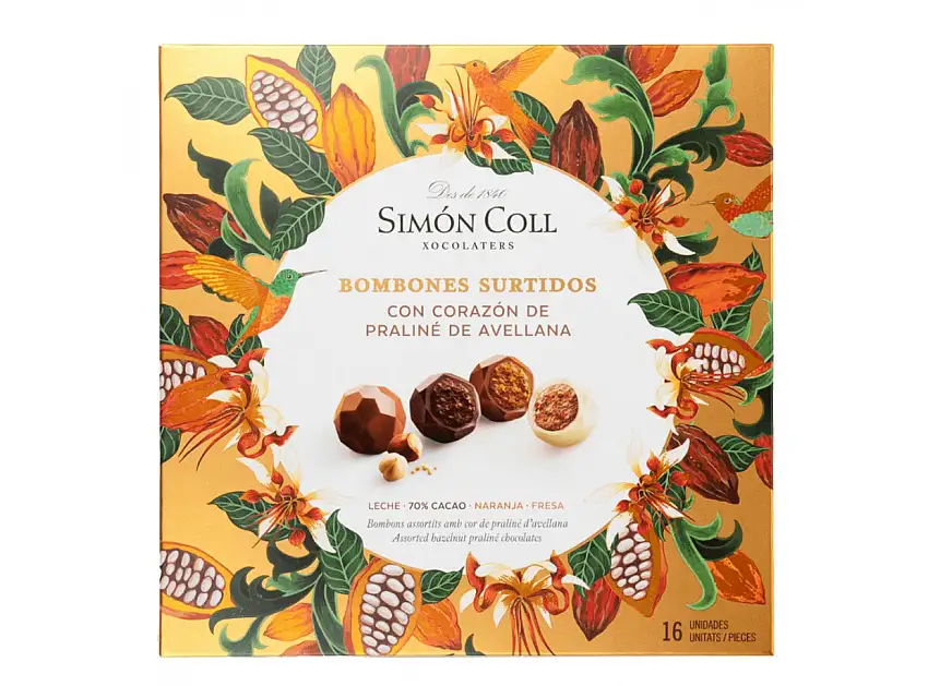 Caja Bombones Simon Coll Surtidos de Praline Avellanas 144g