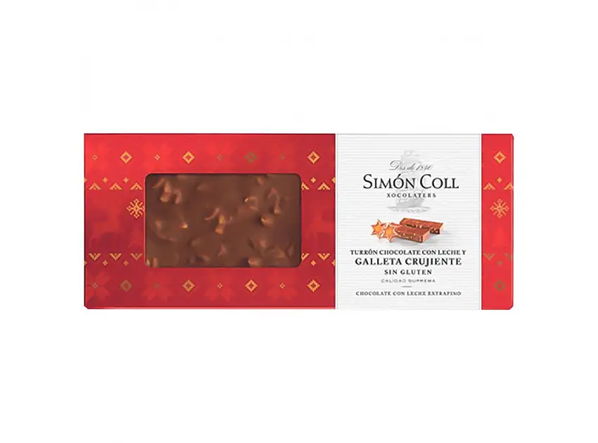 Turrón Chocolate y Galleta Crujiente Simón Coll 250gr.