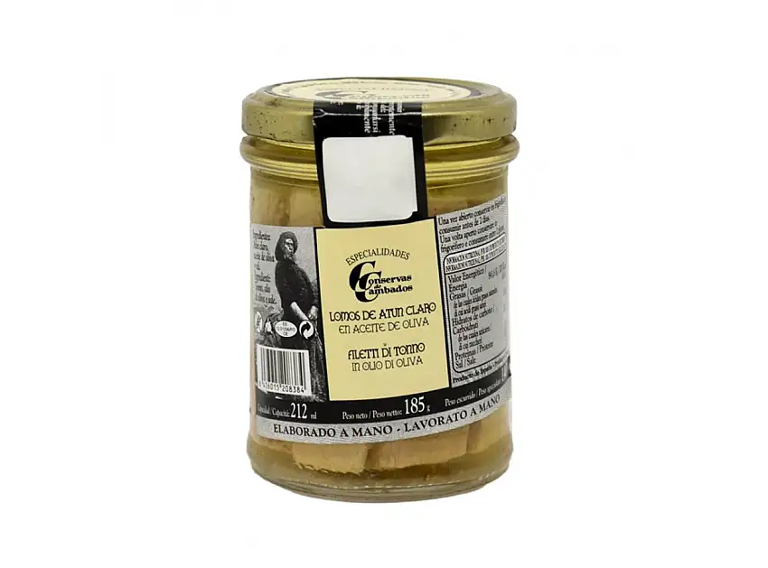 Lomos de atún claro en aceite de oliva Conservas de Cambados 212Ml