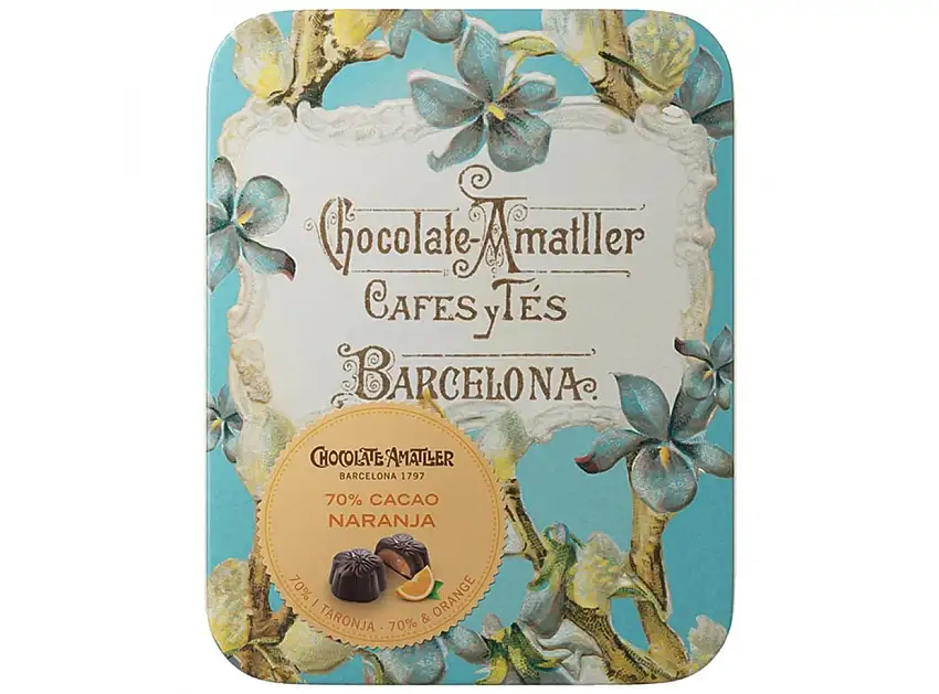 Amatller Bombones Flores Cacao 70% y Naranja 72gr.