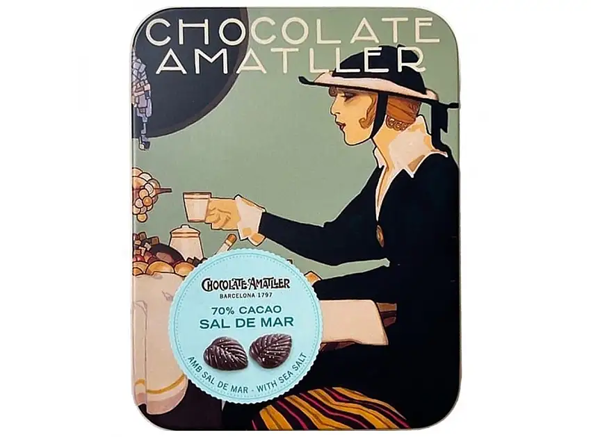 Amatller Hojas de Chocolate 70% Sal de Mar 60gr.