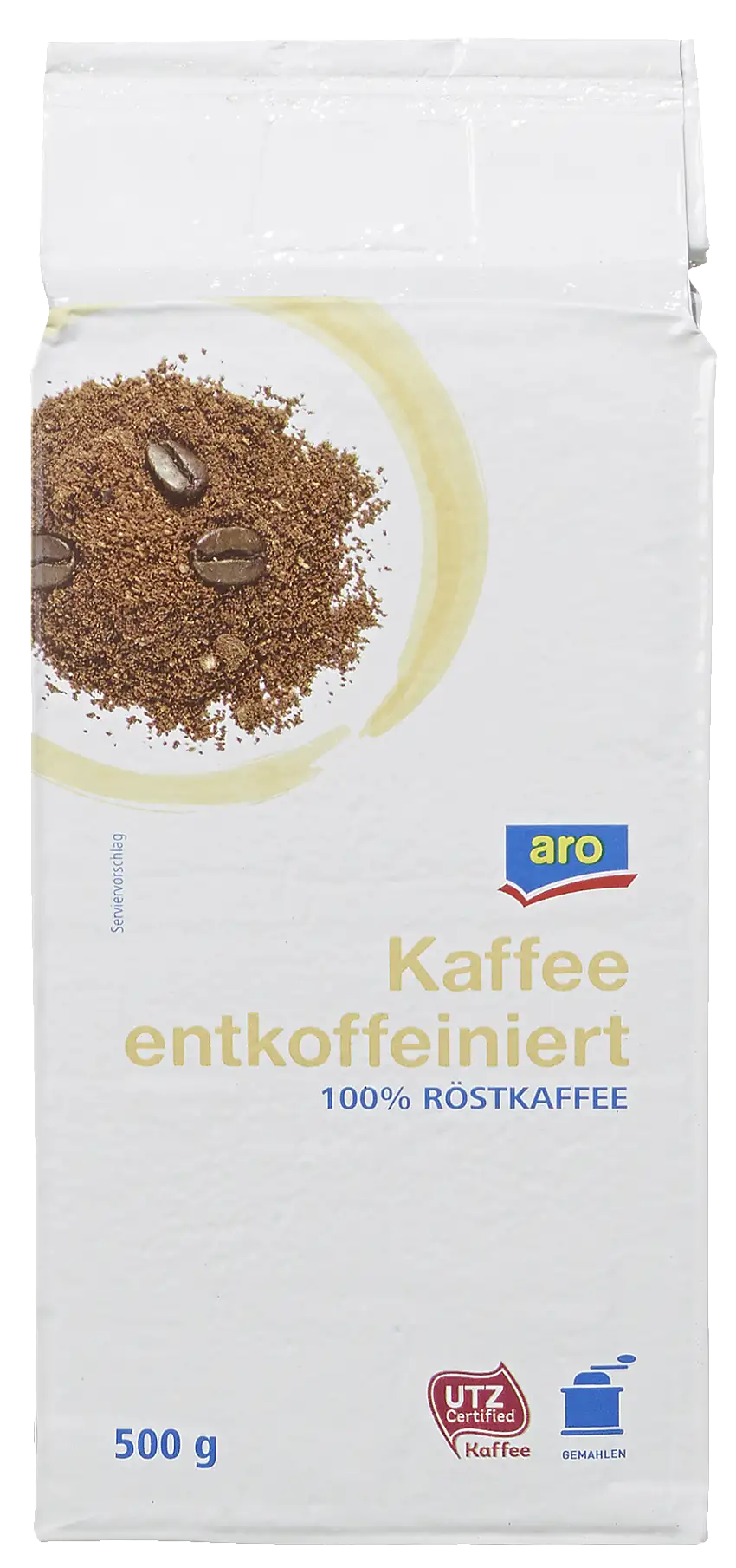 aro Kaffee entkoffeiniert UTZ - 1 x 500 g Vakuumpackung