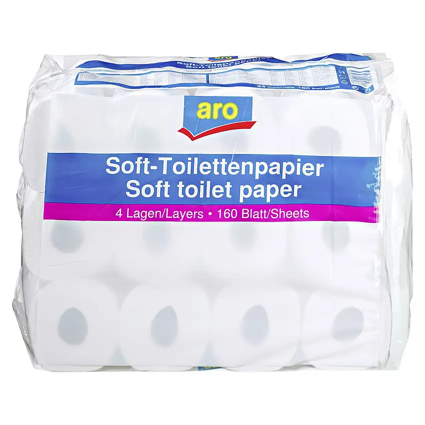 aro Toilettenpapier Weiß 4 lagig