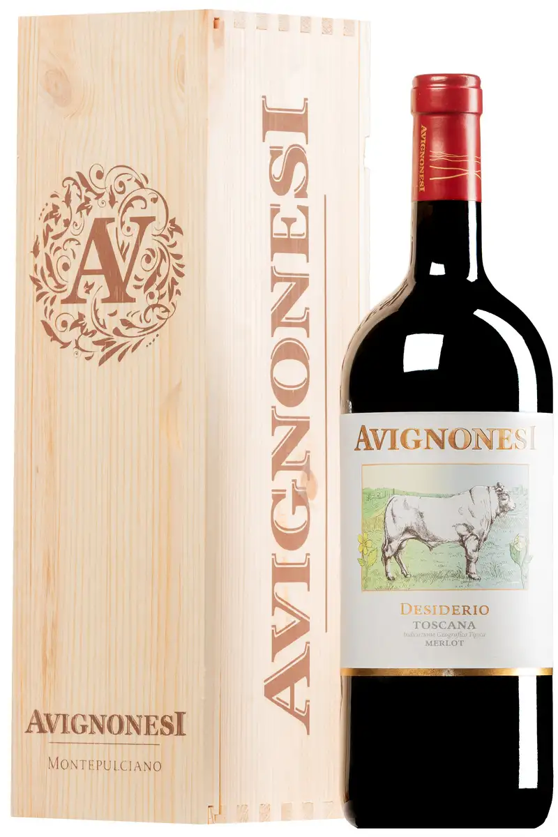 “Desiderio” Merlot Toscana IGT 2021 (BIO) · MAGNUM in Original-Holzkiste