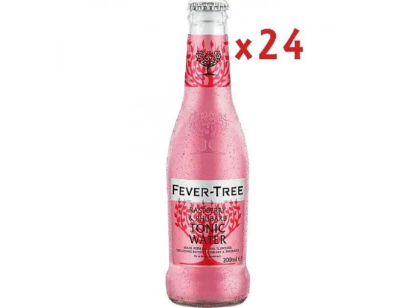 Caja Fever Tree Tonic Raspberry and Rhubarb 24 Uds