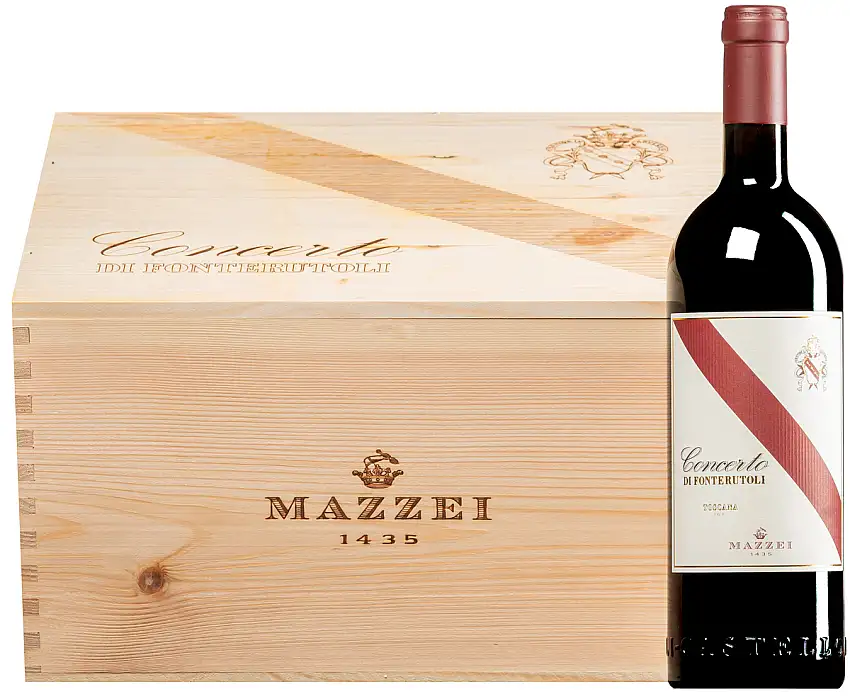 “Concerto” Rosso Toscana IGT 2023 · 6 Flaschen in Original-Holzkiste