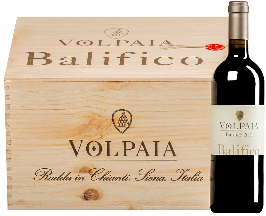 “Balifico” Rosso Toscana IGT 2021 (BIO) · 6 Flaschen in Original-Holzkiste
