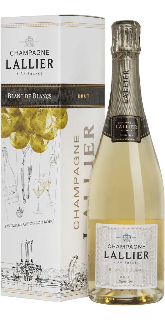 Champagner Blanc de Blancs „Grand Cru“ verpackt LALLIER