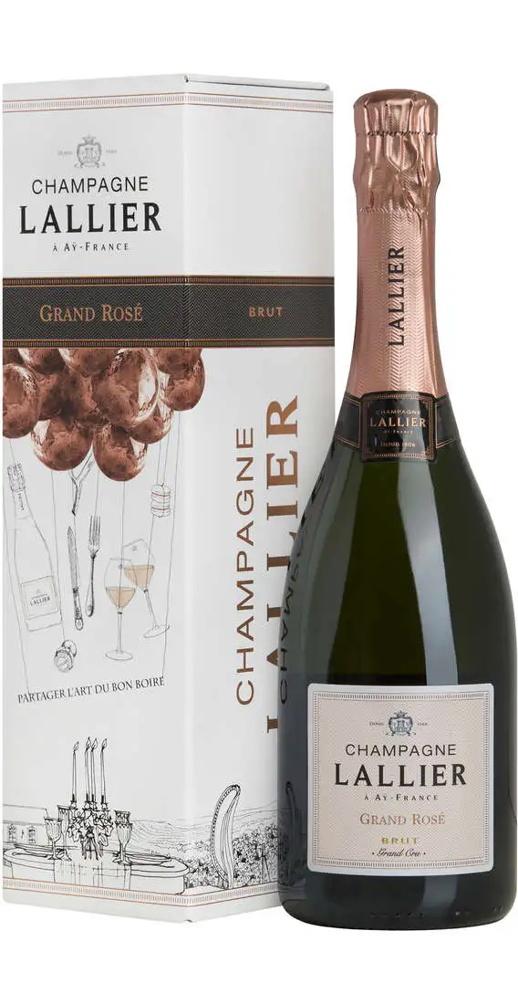Champagner GRAND ROSE GRAND CRU verpackt LALLIER