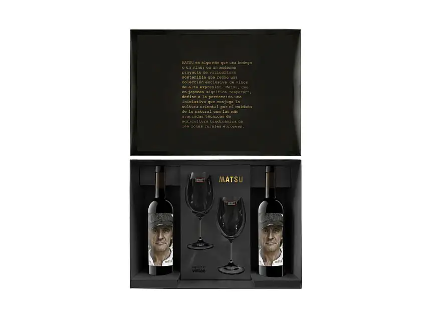 Estuche 2 Botellas Matsu El Recio + 2 Copas Riedel