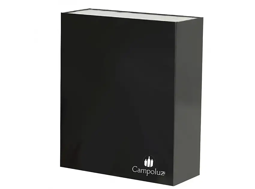 ESTUCHE LITOGRAFIADO NEGRO/PLATA 3 BOTELLAS