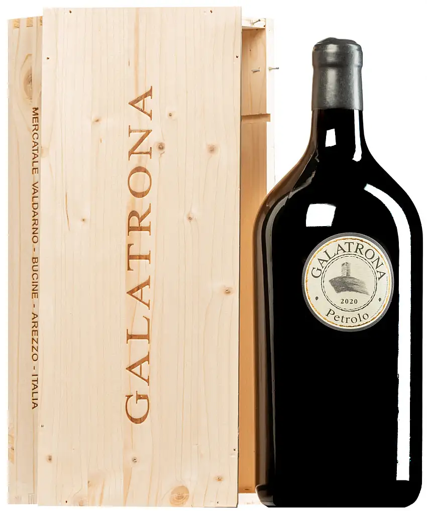 “Galatrona” Merlot Val d’Arno di Sopra DOC 2020 (BIO) · Doppel-MAGNUM in Original-Holzkiste