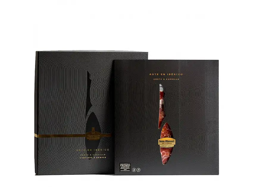 Estuche Negro Juan Manuel Jamon de Bellota 3 blisters Loncheado