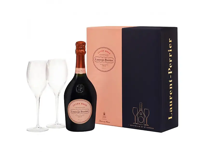 Laurent-Perrier Cuvée Rosé Brut Estuche + 2 Copas
