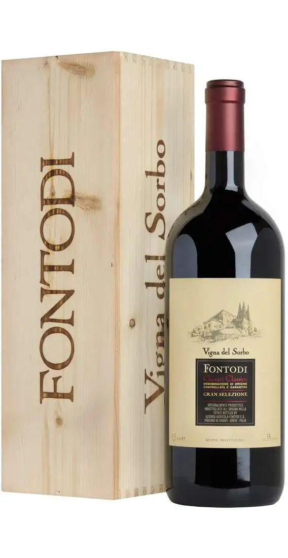 Magnum 1,5 Liter Chianti Gran Selezione „Vigna del Sorbo“ DOCG BIO in Holzkiste FONTODI