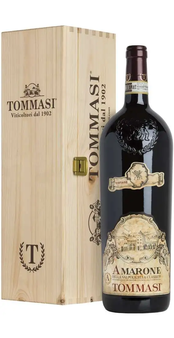 Magnum 1,5 Liter klassischer Amarone della Valpolicella in Holzkiste TOMMASI