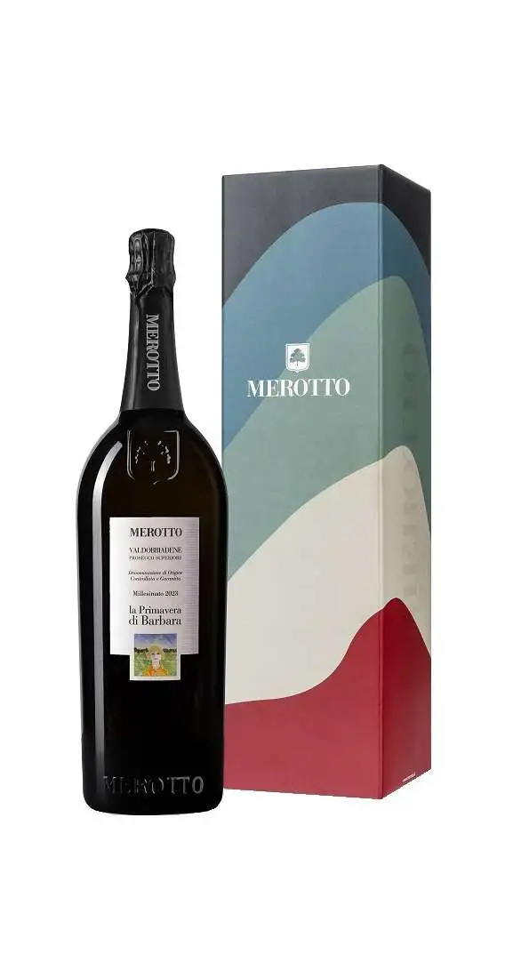 Magnum 1,5 Liter Valdobbiadene Prosecco Superiore Dry Millesimato „La Primavera di Barbara“ DOCG verpackt Merotto