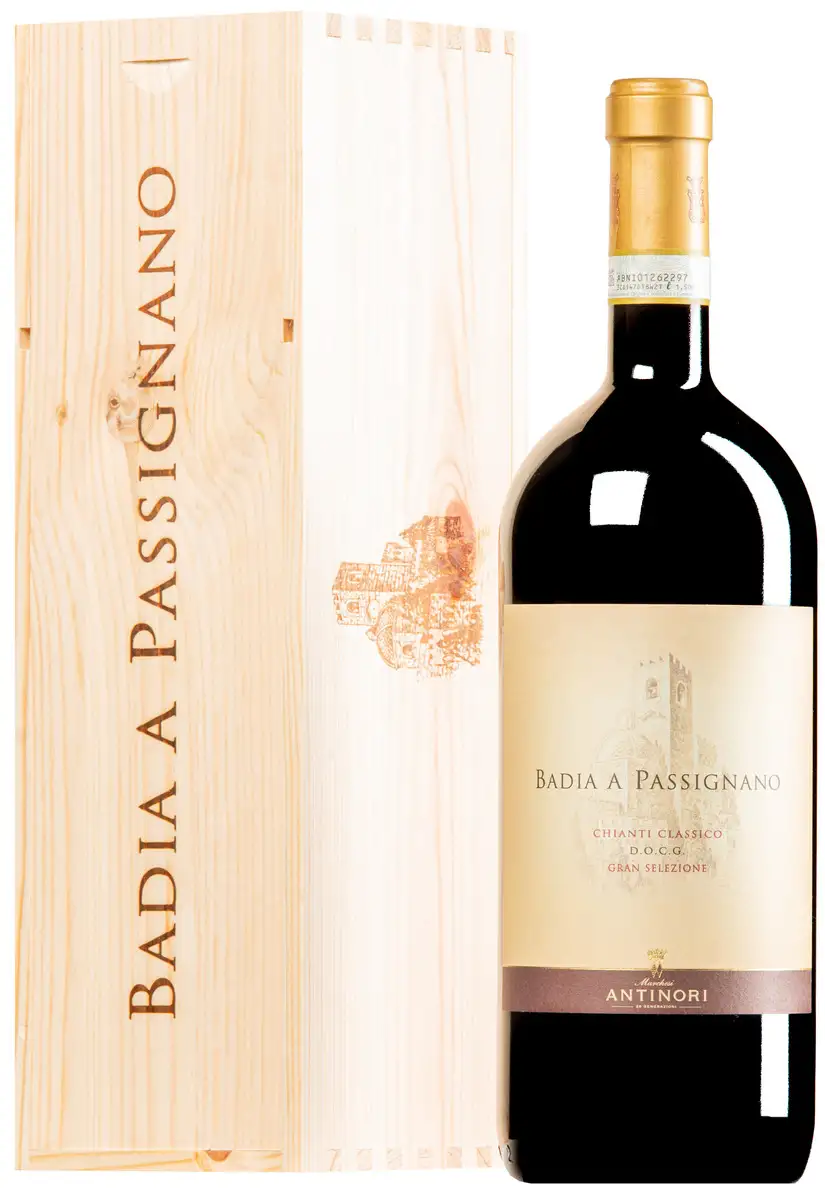 “Badia a Passignano” Chianti Classico Gran Selezione S. Donato in Poggio DOCG 2022 · MAGNUM in Original-Holzkiste