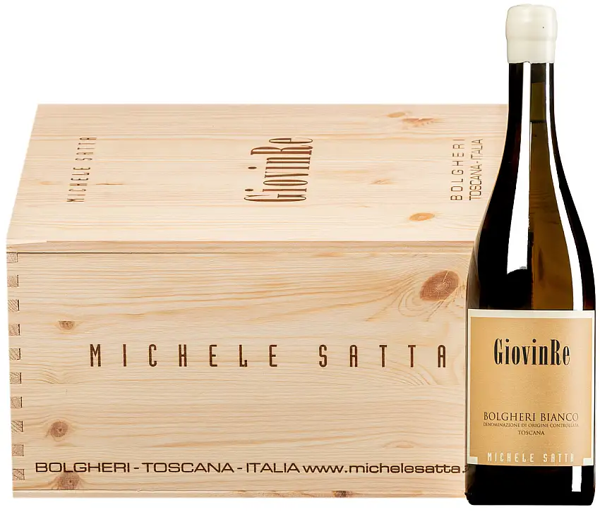 “Giovin Re” Bianco Bolgheri DOC 2024 · 6 Flaschen in Original-Holzkiste