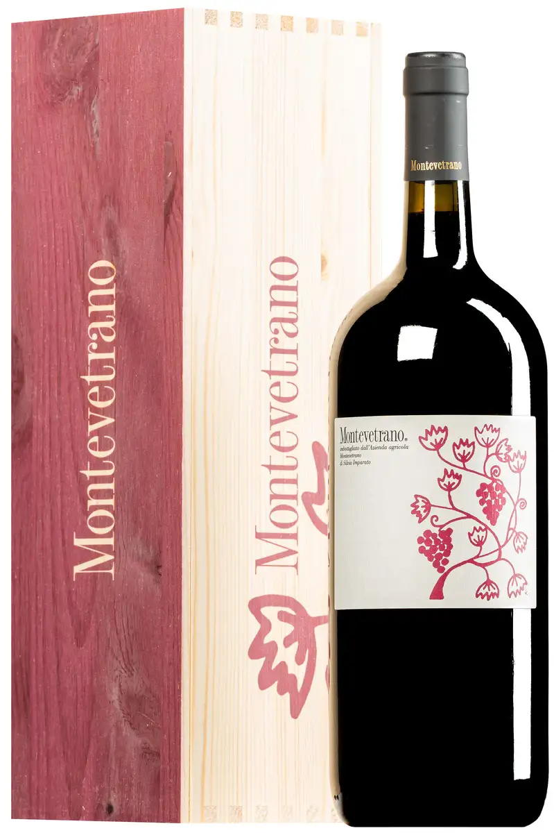 “Montevetrano” Rosso Colli di Salerno IGT 2022 · MAGNUM in Original-Holzkiste