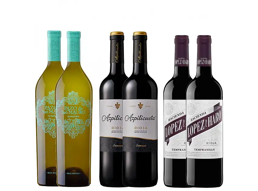 Pack 6 botellas Albariño - Rioja