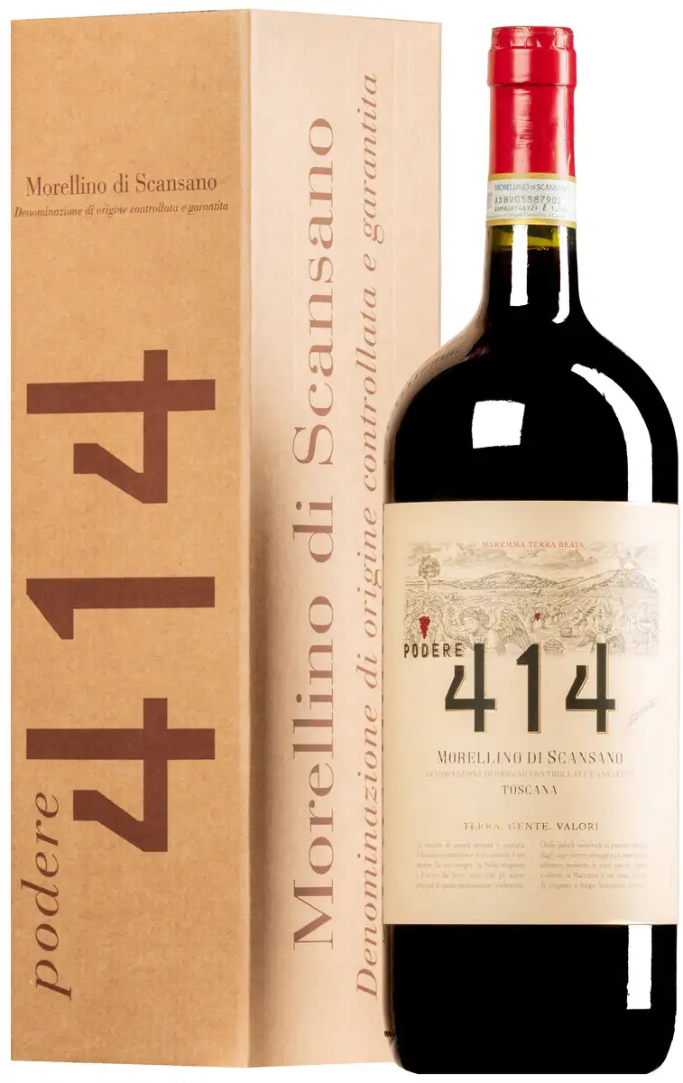 “414” Morellino di Scansano DOCG 2023 (BIO) · MAGNUM in Geschenkkarton