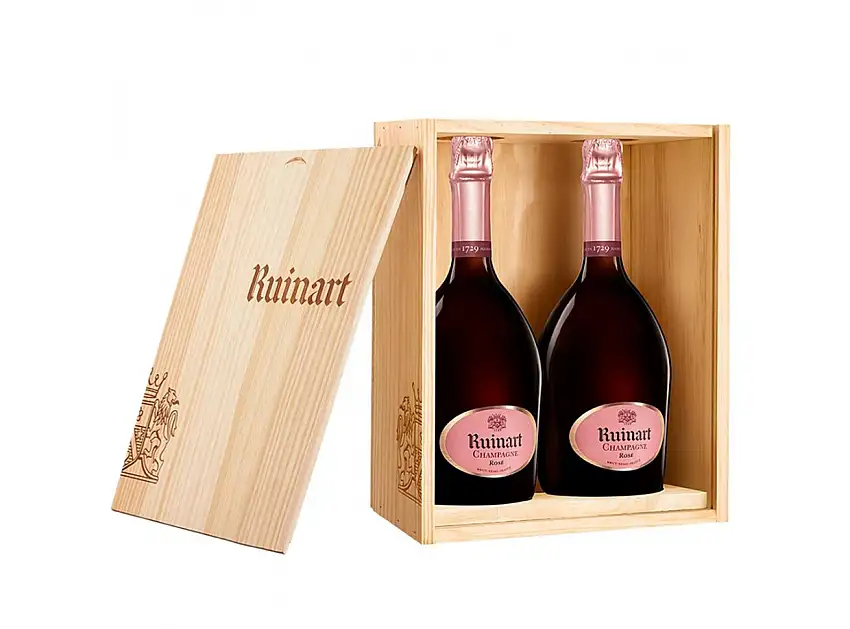 Estuche de madera 2 Ruinart Rose