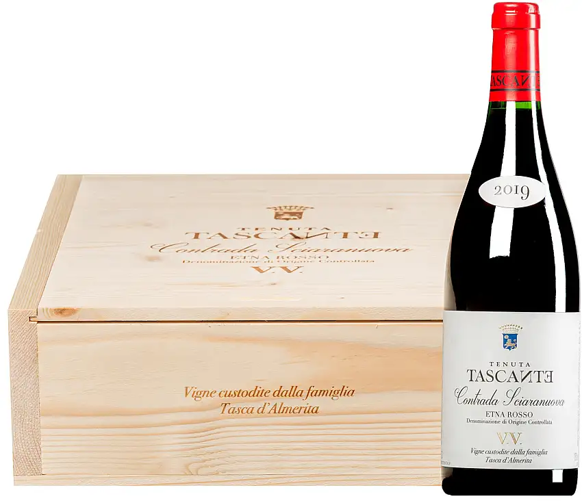“Contrada Sciaranuova Vecchie Vigne” Rosso Etna DOC 2019 · 3 Flaschen in Original-Holzkiste