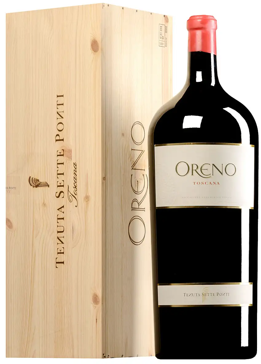 “Oreno 20 anni” Rosso Toscana IGT 2019 · BALTHAZAR 12 Liter in Original-Holzkiste