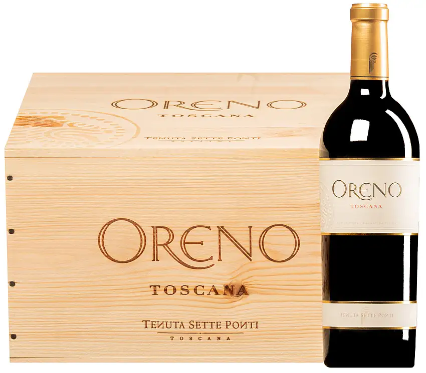 “Oreno” Rosso Toscana IGT 2022 (BIO) · 6 Flaschen in Original-Holzkiste