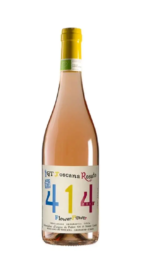 Eigenschaften des Toscana Rosato Flower Power Weins Bauernhof 414