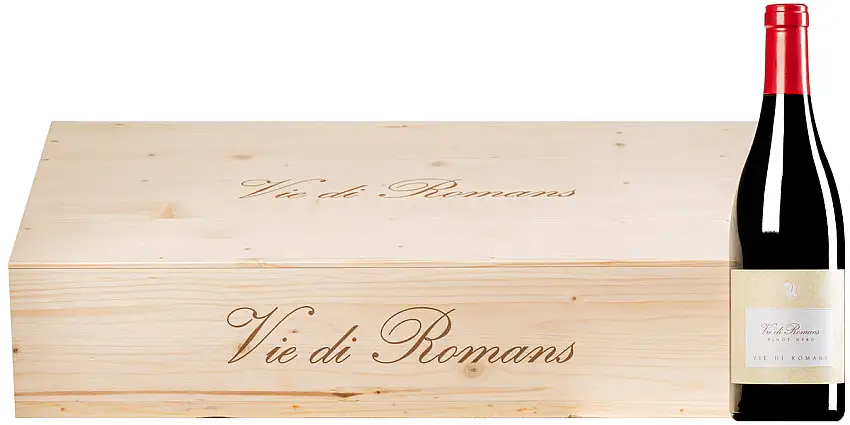 “Vie di Romans” Pinot Nero Friuli Isonzo DOC 2020 · 6 Flaschen in Original-Holzkiste