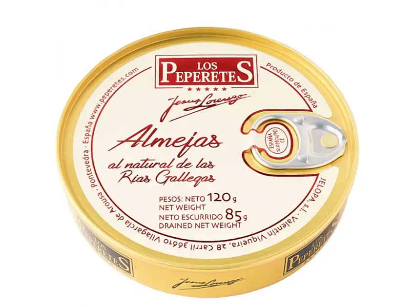 Almejas al natural Los Peperetes 20/24 piezas 120gr.
