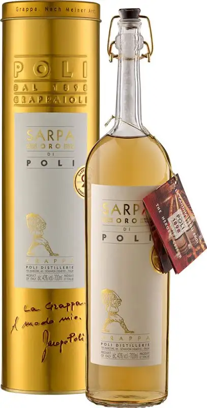 Grappa Poli Sarpa Oro di Poli in Geschenkdose