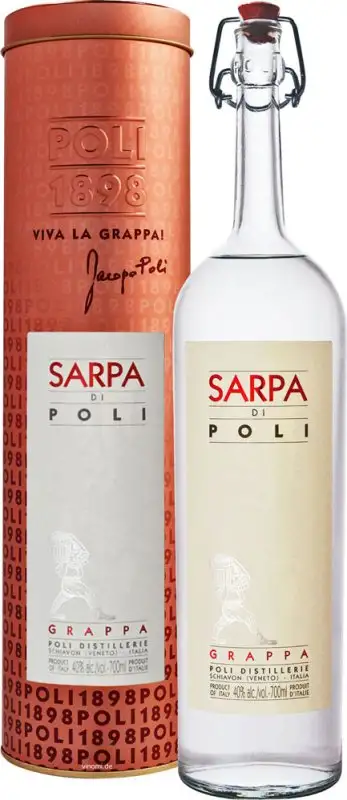Grappa Sarpa di Poli in Geschenkdose