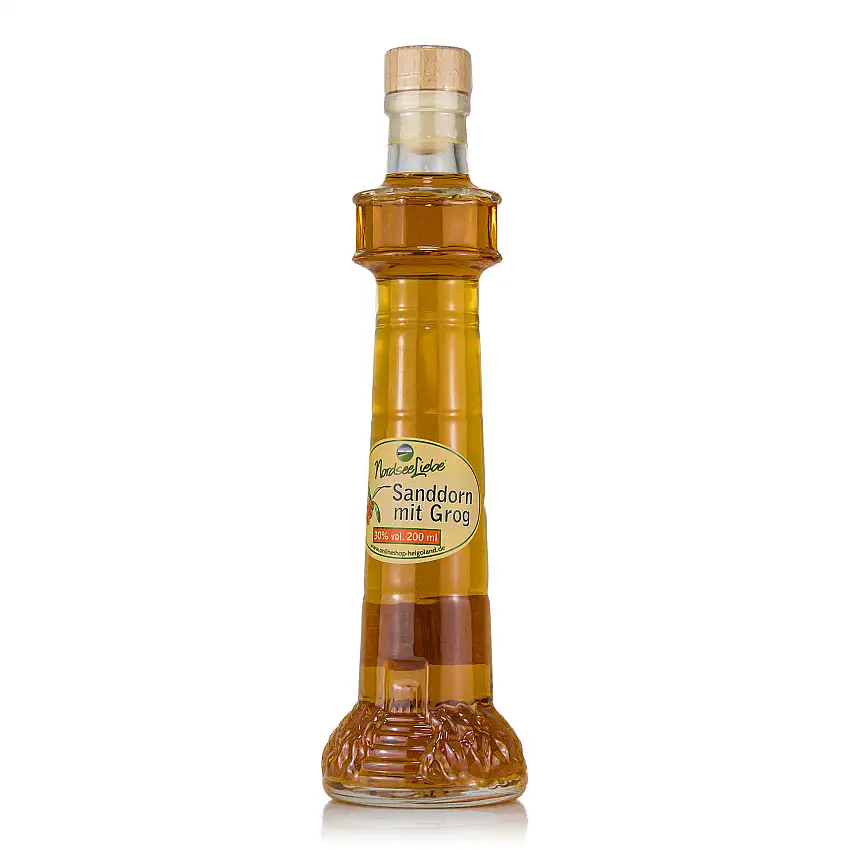 Helgoländer "Nordseeliebe" Sanddorn mit Grog 0,2 Liter 30%vol.