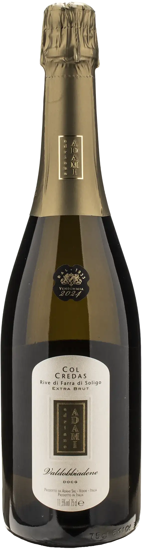 Adami Valdobbiadene Prosecco Rive di Farra di Soligo Extra Brut Col Credas 2024